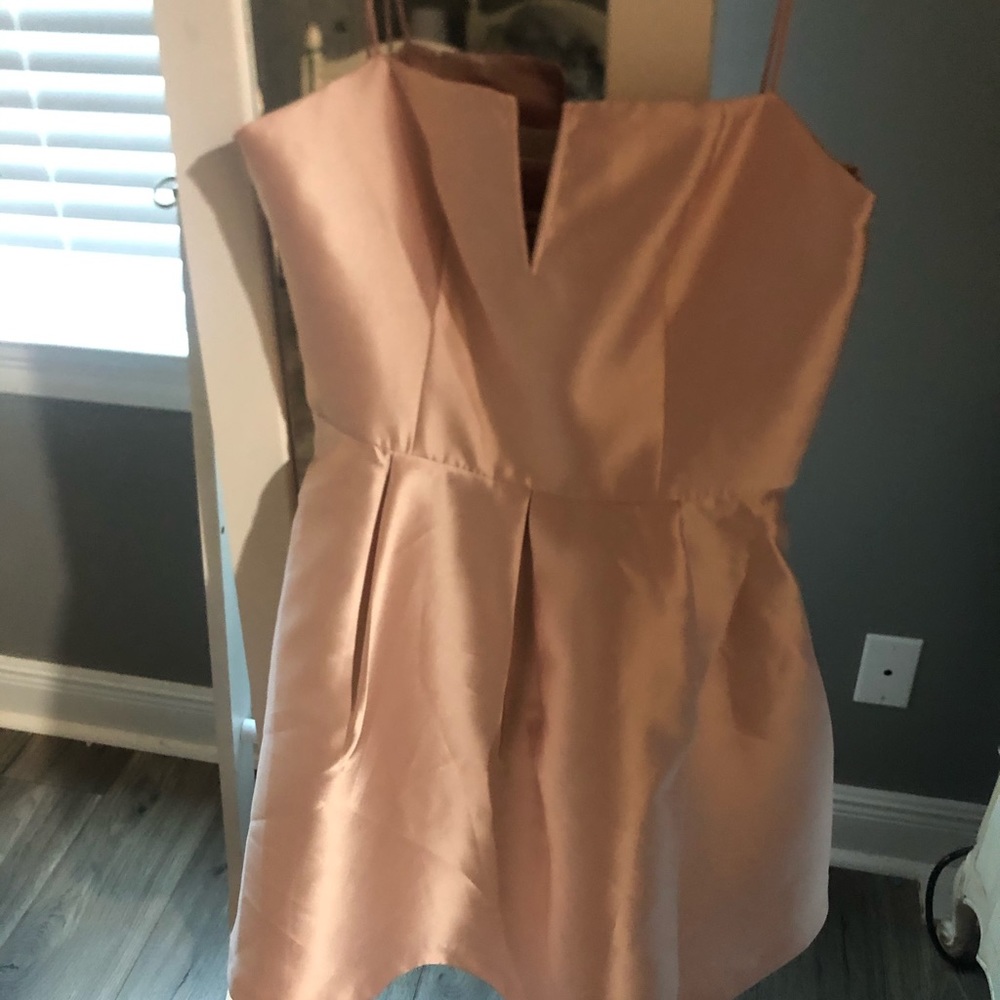Satin pink dress